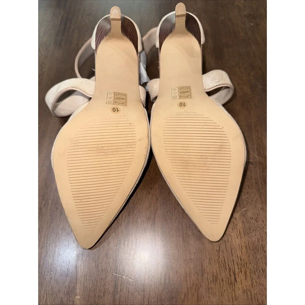 SOLE SOCIETY Tamra Adobe Kid Suede Heels Women’s Size 10 | Gold Buckle | 3” Heel
